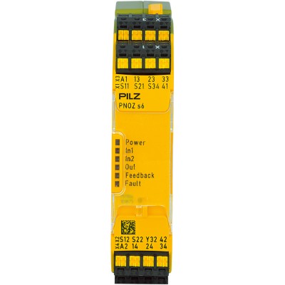 皮尔兹Pilz安全继电器 PNOZ s6.1 C 48-240VACDC 3 n/o 1 n/c 产品物料号: 751156