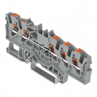 万可Wago5线普通接线端子2001-1501; 1.5 mm²; 适于Ex e II应用; 侧面/中心标记; 适于35 x 15 和 35 x 7.5导轨; Push-in CAGE CLAMP®;
