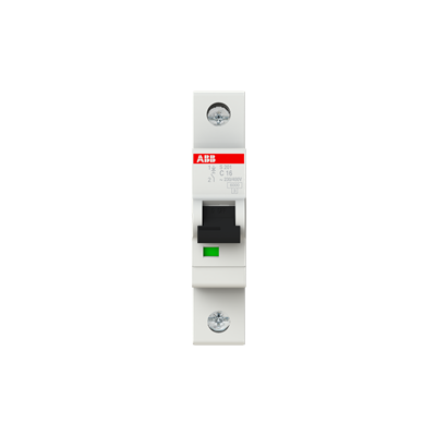 ABB C型MCB, 1极, 6 kA分断, 16A, 253VAC, 72VDC, S200系列 S201-C16